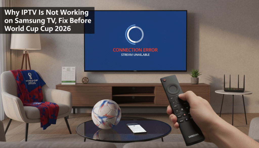 Why IPTV Is Not Working on Samsung TV, Fix Before World Cup 2026