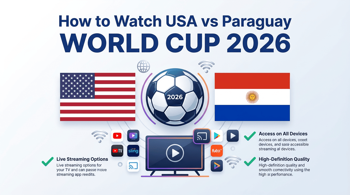 How to Watch USA vs Paraguay World Cup 2026 live stream banner